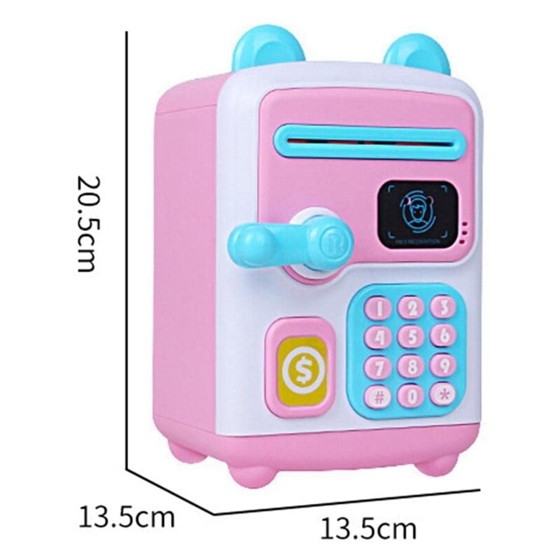 Alcancía electrónica automática para niños, alcancía con reconocimiento facial simulado, contraseña, ATM, caja de seguridad, juguetes,