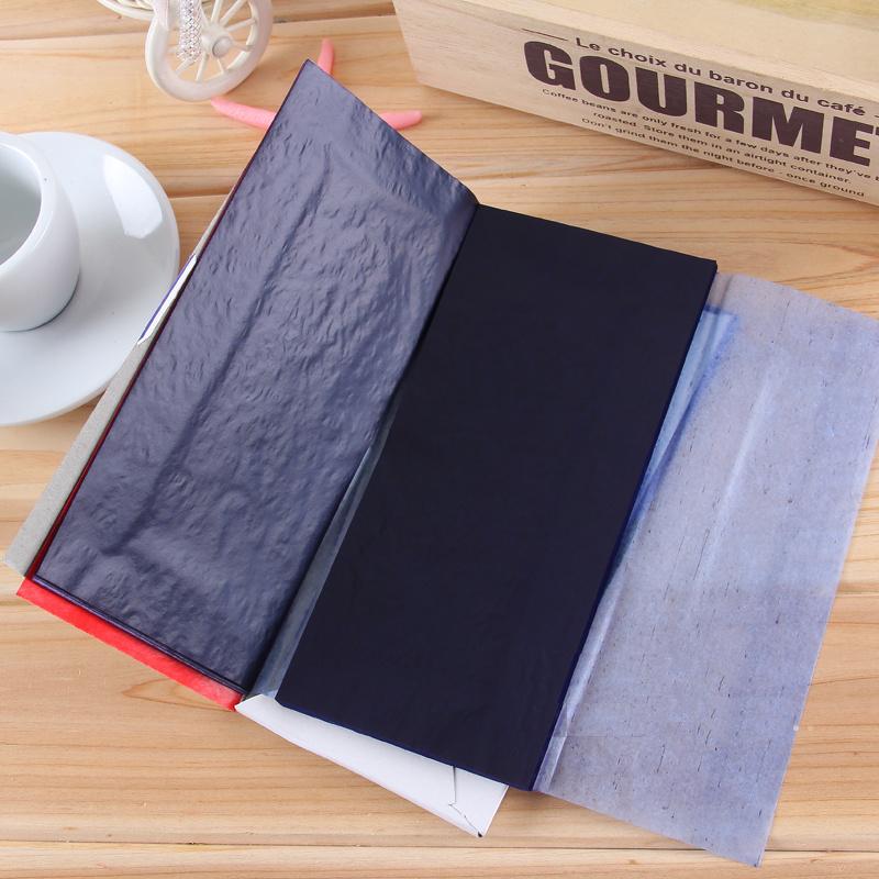 48k 100Sheets 97Blue + 3Red Color Carbon Paper Double Sided Copy Paper 85x185mm Office Accounting Documents File Bill 9370