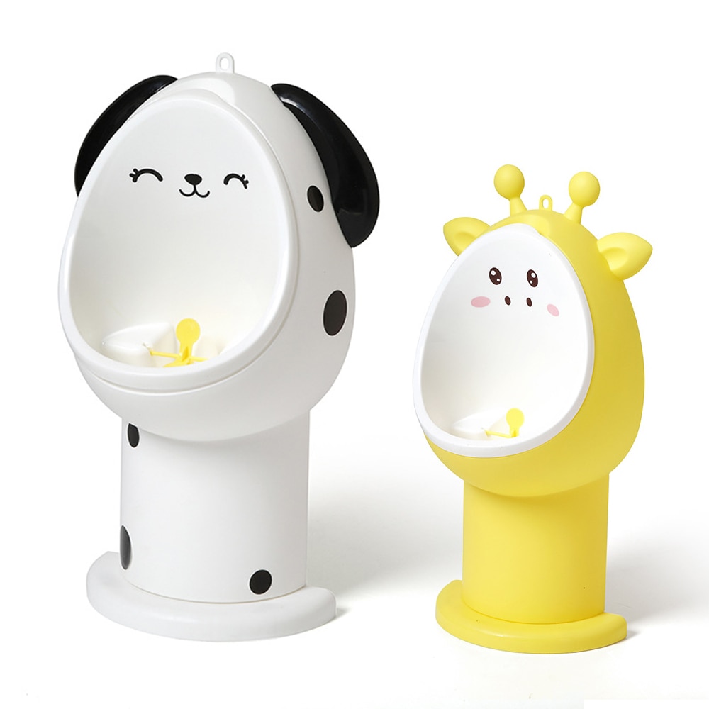 Baby Boy Potty Toilet Training Children Stand Vertical Urinal Boys Cartoon Pee Potty Infant Toddler Wall-Mounted Hook Toilet