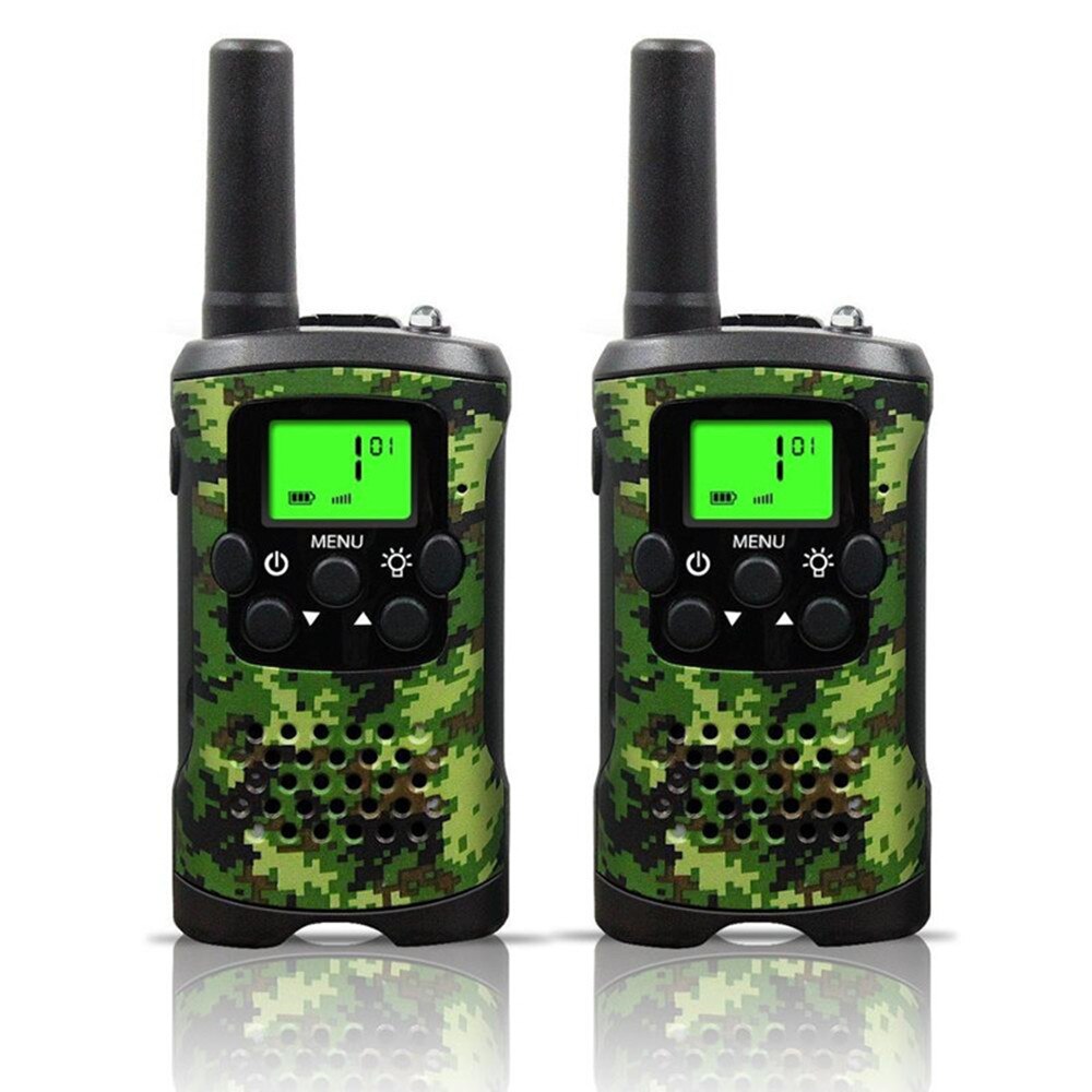 2 pcs Kids Walkie Talkies Bereik tot 6 km 8/22CH FRS/GMRS Mini Twee Manier Radio speelgoed Walkie Talkie Kinderen Intercom: Camo