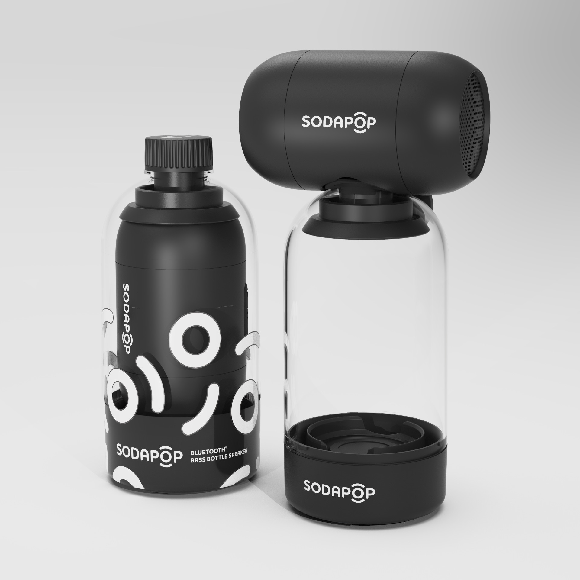 SODAPOP Bottle Bluetooth Speaker Portable AUX HANDSFREE Waterproof Sound Bass Subwoofer Small Speaker with microphone