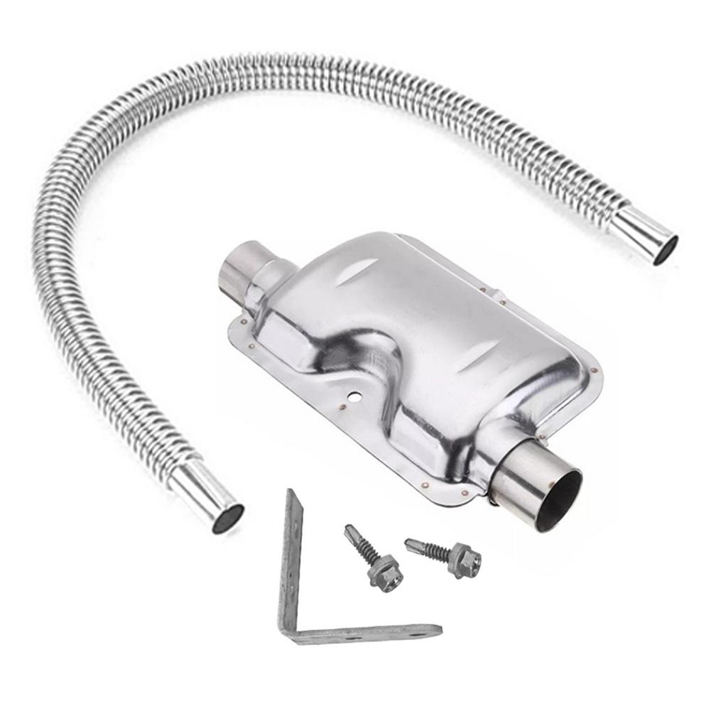120cm Exhaust Muffler Silencer Stainless Steel Pipe Silencer Heater Kit Car Air Diesel Heater Auto Replacement Parts: Muffler pipe