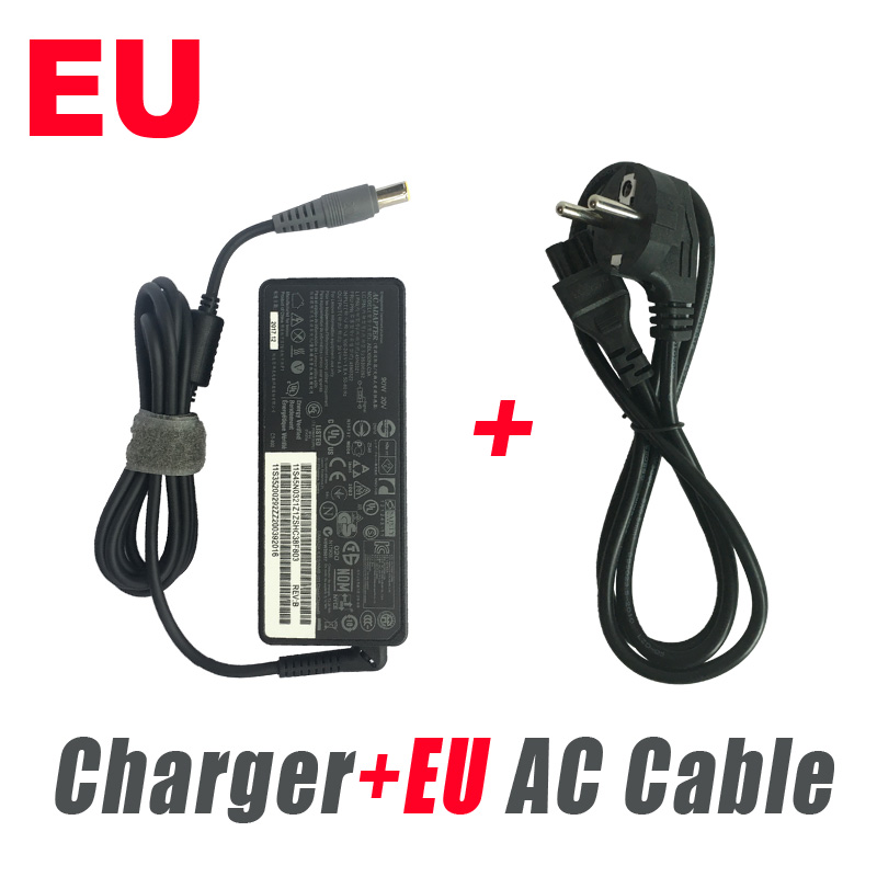 Genuine Laptop AC Adapter Charger For Lenovo Thinkpad T60 T61 X220 X230 R61 R400 20V 4.5A 90W Notebook Power Supply Cord: EU