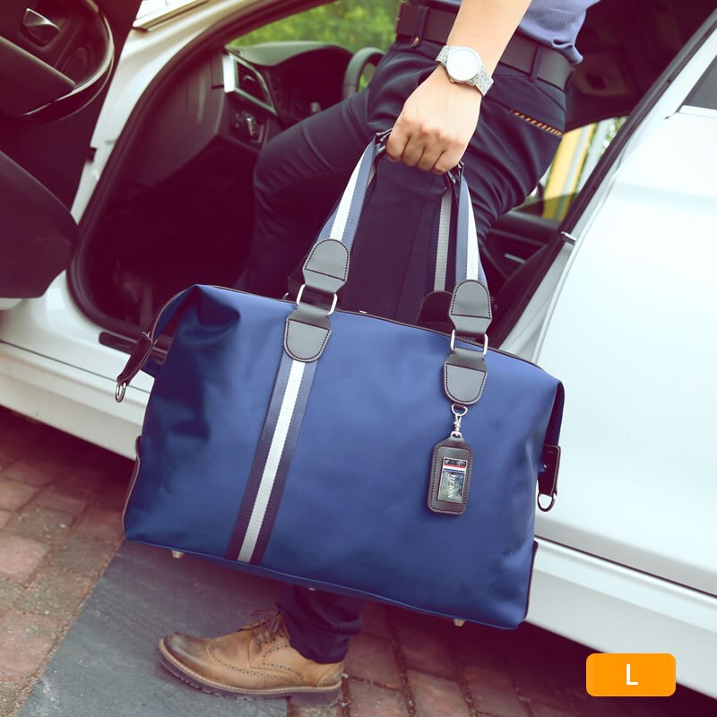 Faltbare reisetasche für herren, wasserdichtes nylon, gepäcktasche, organizer-paket, trendige business- und freizeittasche, sporttasche, schultertasche