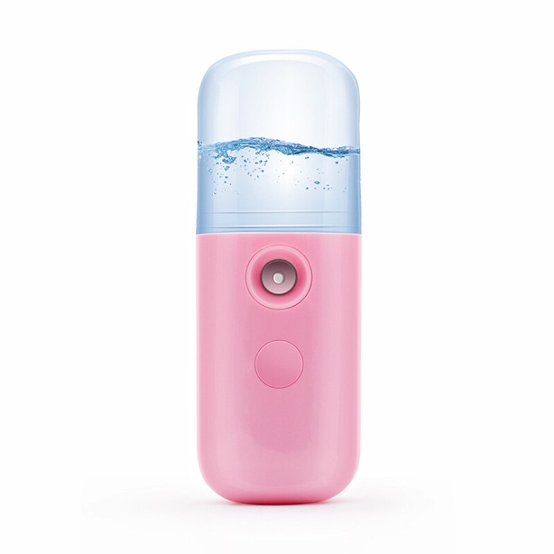 Ansiktsspruta cool mist ansiktsångare djupt återfuktande hemresor portabel ansiktsångande enhet befuktning finfördelning: Rosa