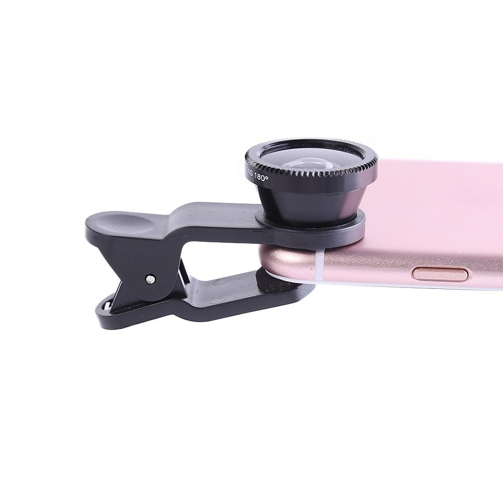 3 In 1 Groothoek Macro Fisheye Telefoon Camera Lens Kit Originaliteit Duurzaam Multifunctionele Voor Iphone Samsung Huawei