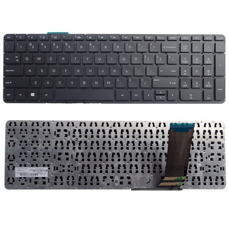 English Backlit Keyboard For HP ENVY 17t-j000 15-j000ea 15-j003la 6037B0082701 720244-161 17-j184na 17-j184nr: Without Backlight