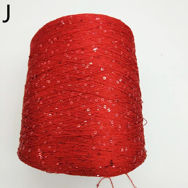 100g paillette garn pailletter uldnål naturlige perler blonder binder et knudegarn til håndstrikning hæklet trådlinjetrøje: J