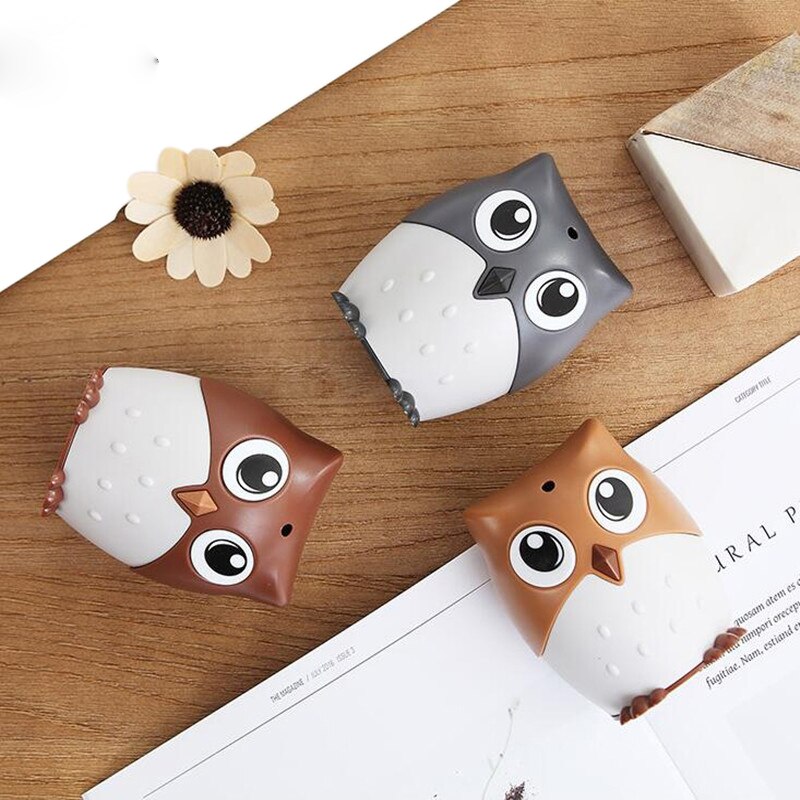 Distributeur automatique de cure-dents, hibou de dessin animé, conteneur de cure-dents de bureau