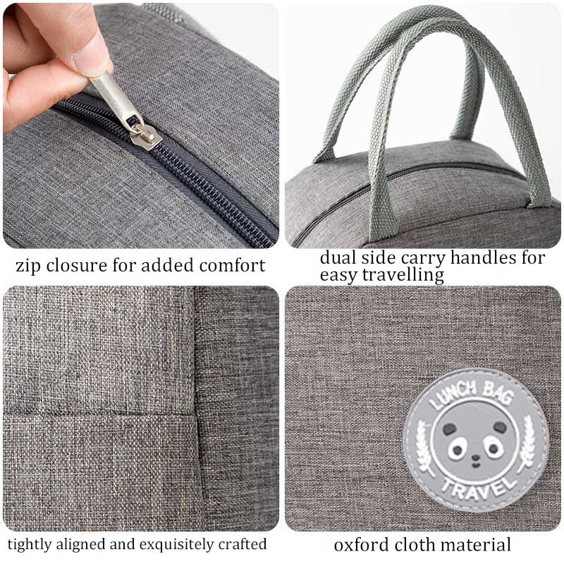Multifunction Handheld Insulated Bag Waterproof Fresh Aluminium Foil Bento Box Student Bento Bag Unisex Travel Home Storage Bag