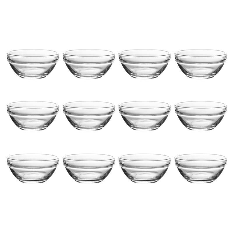12Pcs Lead-Free Glass Material Bowls Pudding Jelly Glass Bowls Cake Molds Pudding Jelly Glass Bowl Cake Mould