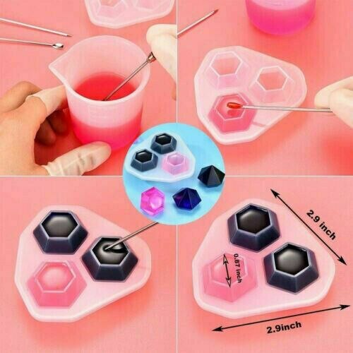 83-229pcs Handmade Crystal Glue Mold Set DIY Silicone Mould Jewelry Pendant