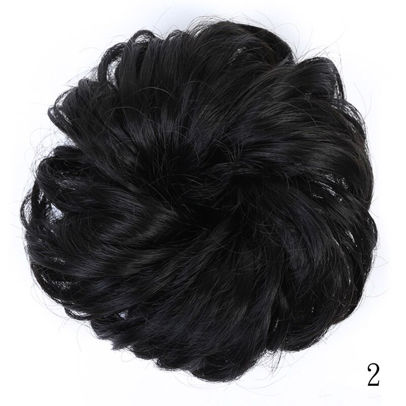 XUANGUANG Wave Curly hair Doughnut bun Wig hair accessories Headwear Rubber band hair band Elastic hair rope: 2