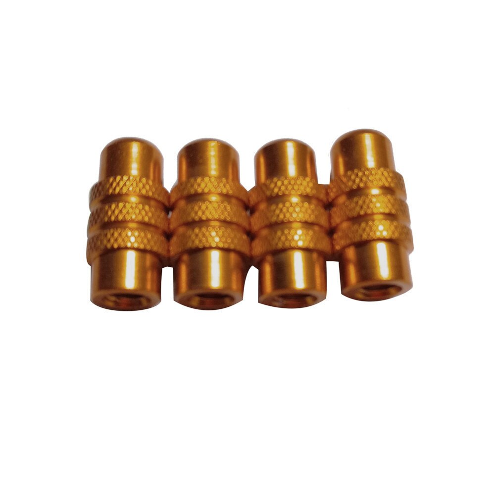 4 Stuks Auto Band Ventieldopjes Auto Wiel Banden Kleppen Tyre Stem Air Caps Bolt-In Aluminium Theftproof caps Auto Accessoires #30: YELLOW