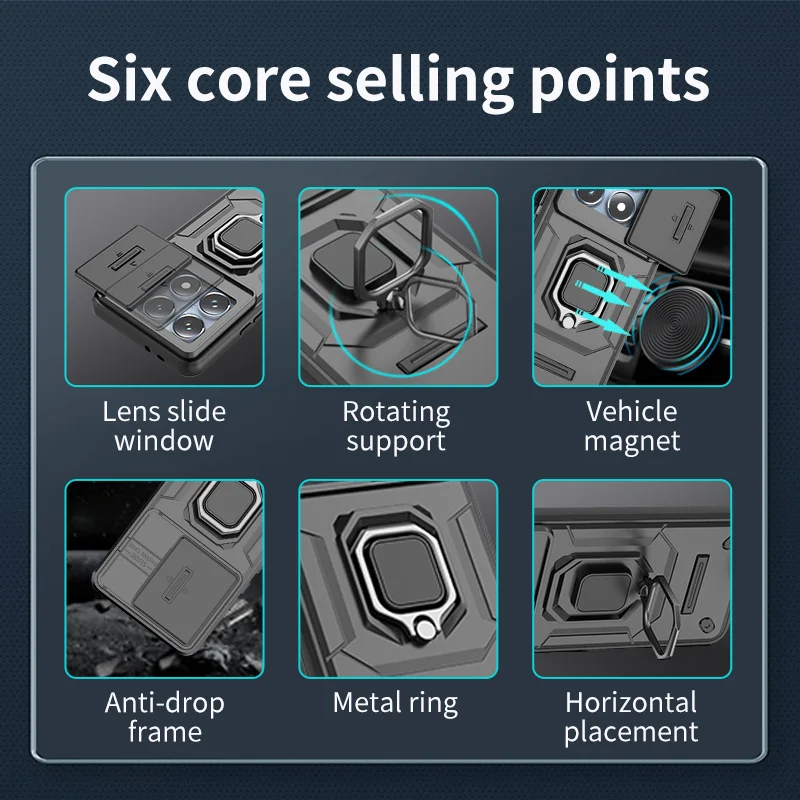 Stoßfeste Rüstungs-Metallringhülle für Xiaomi 15T Pro 5G 14T 13T MI15T Xiao Mi 15t Mi14t Strong Cover