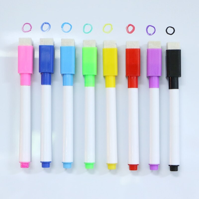 1 Set Magnetische Whiteboard Pen Uitwisbare Marker Kantoor Schoolbenodigdheden 8 Kleuren