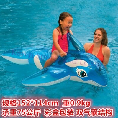 Cartoon Swim Floats Rafts Bed Air Mattress Floating Row Inflatable Pool Buoy Summer Swimming Water Boat Floating Row Kickboard: Blue Whale