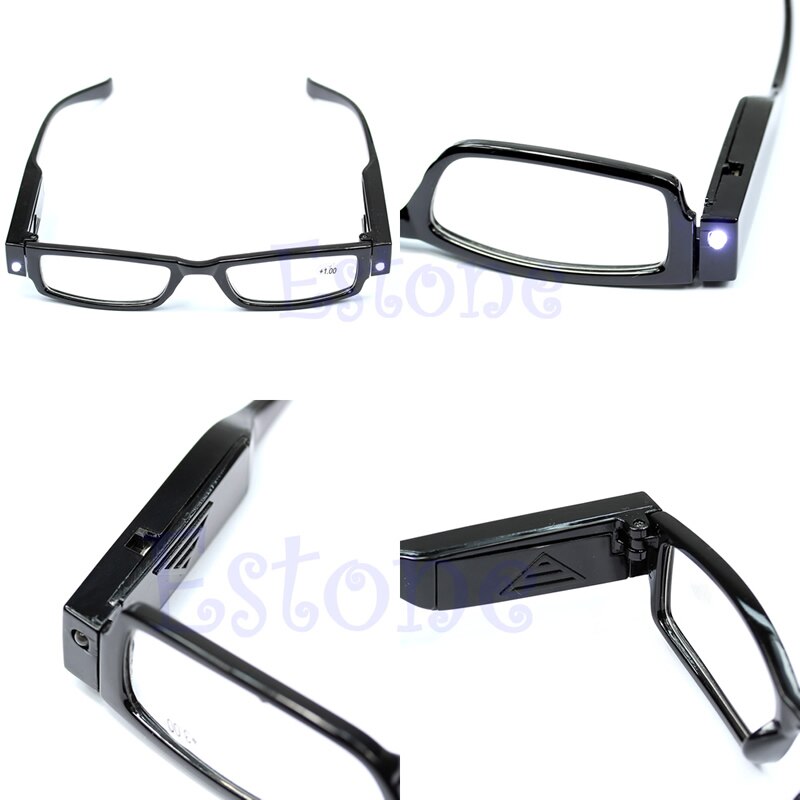 Multi Strength LED Reading Glasses Eyeglass Spectacle Diopter Magnifier Light UPPY