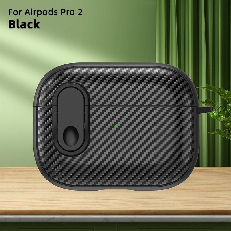 Funda con cerradura de fibra de carbono para Apple AirPods Pro 2 2nd 3 2 1 generación, fundas para AirPods Pro 2023, carcasa de TPU a prueba de golpes: 2XS / Olive