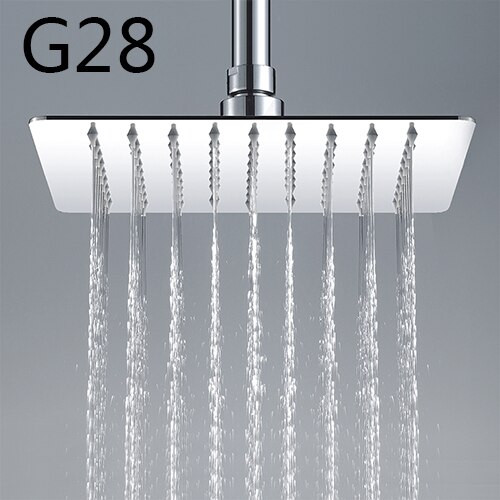 GAPPO okrągły i kwadratowy prysznic ze stali nierdzewnej prysznic deszczowy chrom wysokociśnieniowy ultra-cienki prysznic kran Ducha: G28 20X20CM
