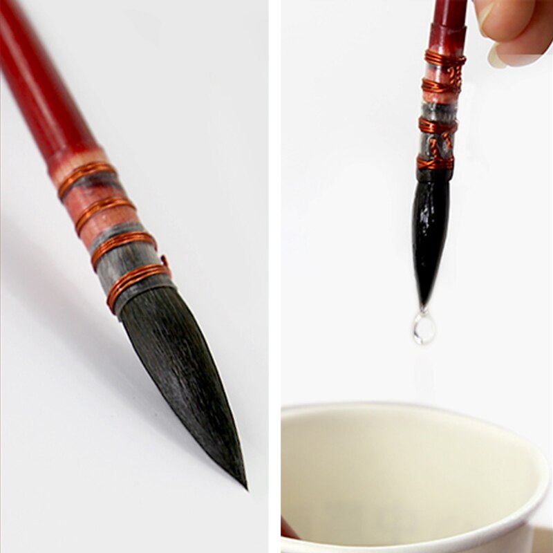 Squirrel Fur Hair Watercolor Paint Brush Ancient Rhyme Painting Brush Art Supply