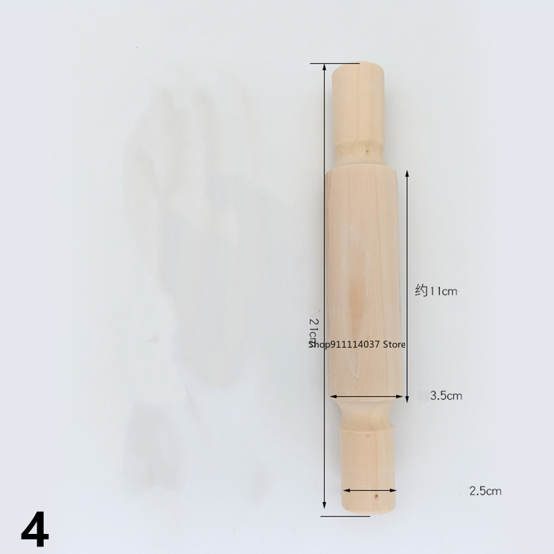 Rodillo de textura de madera para cerámica, herramientas prensadas de celosía a rayas, rodillo de barro en relieve, bricolaje: 4-1PCS