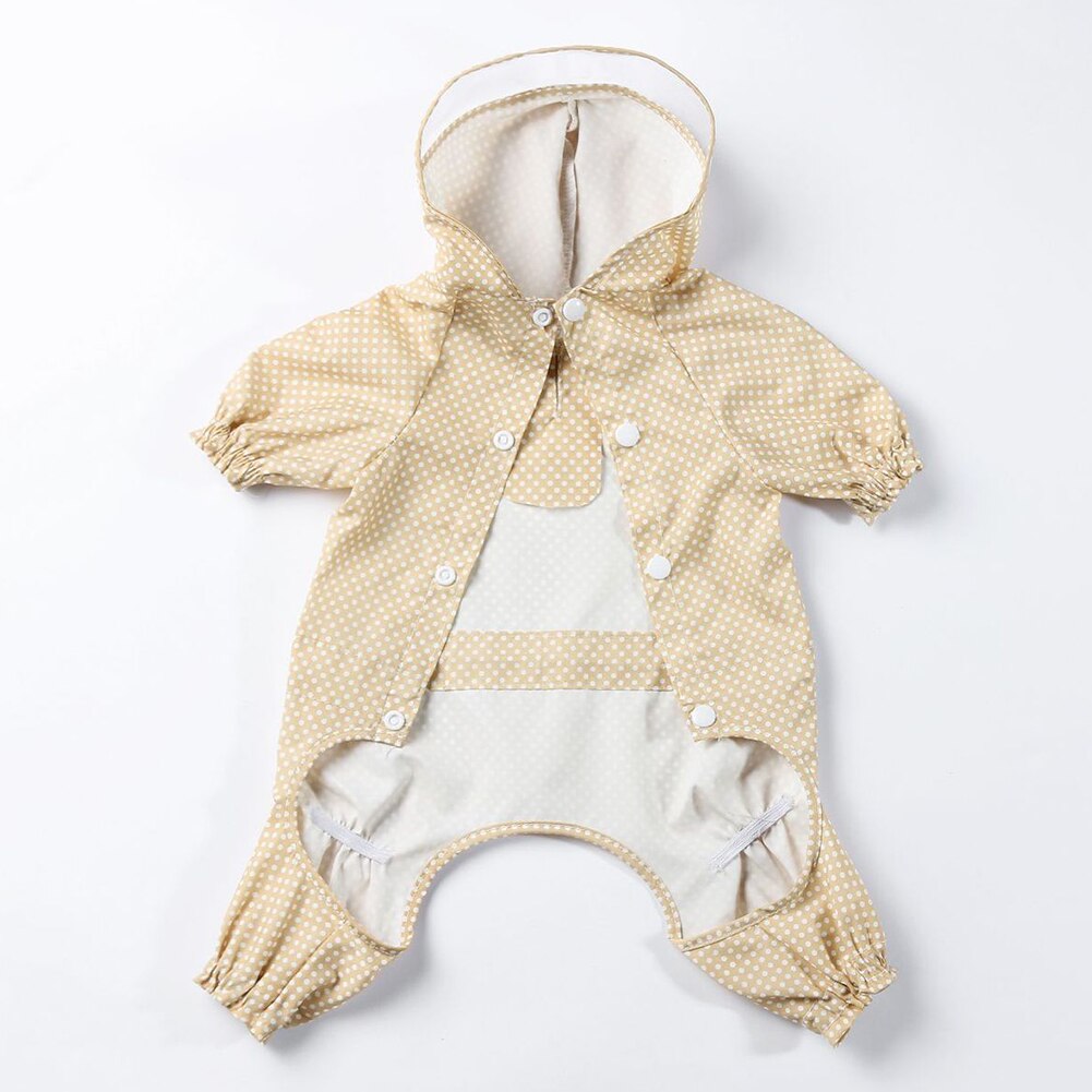 1pc 4 Größen Polyester Einstellbare Haustier Hund Regenmantel Wasserdicht Atmungsaktiv Regenbekleidung Hoodie Jacke Bekleidung Kleidung