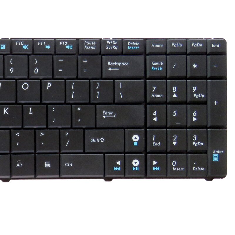 GZEELE Laptop Keyboard for ASUS K70 Series - US Layout, Black