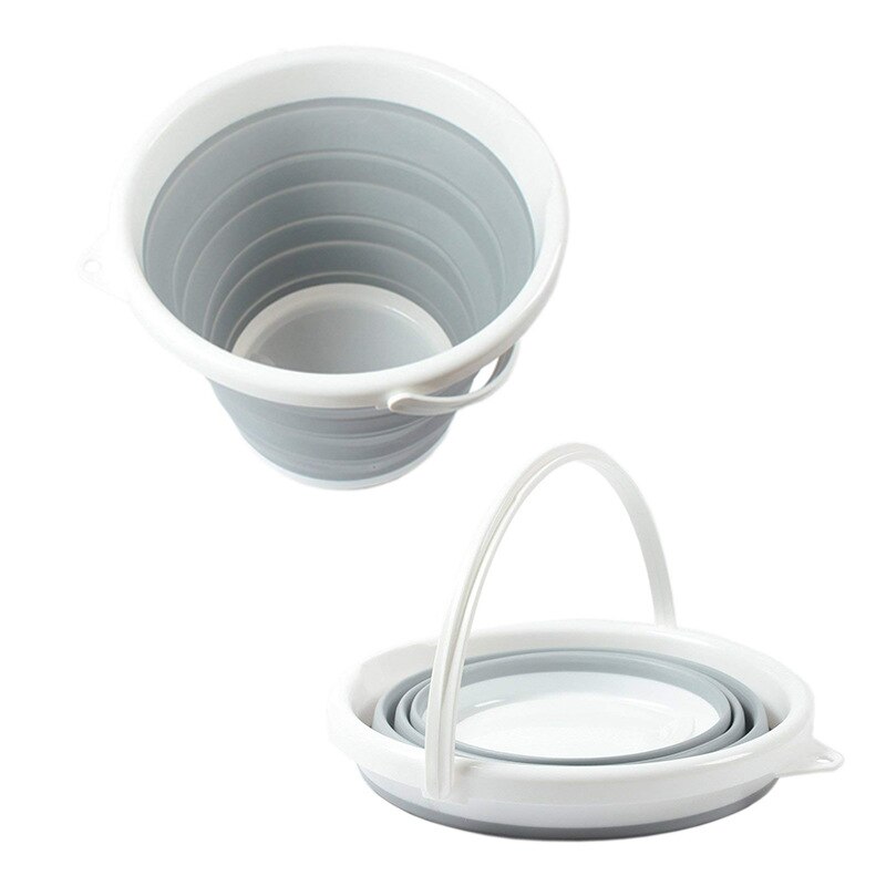 Thick Silicone Collapsible Bucket outdoor Home Portable Folding Bucket for Fishing Washing Supplies Warehouse Home Storage: 10L