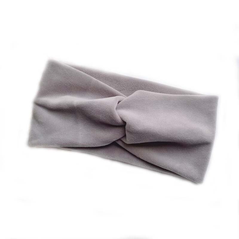 Diademas para mujer, vinchas elásticas de terciopelo con nudo cruzado abrigadas para invierno, turbante suave de Color liso, accesorios para el cabello a la para niñas, diademas