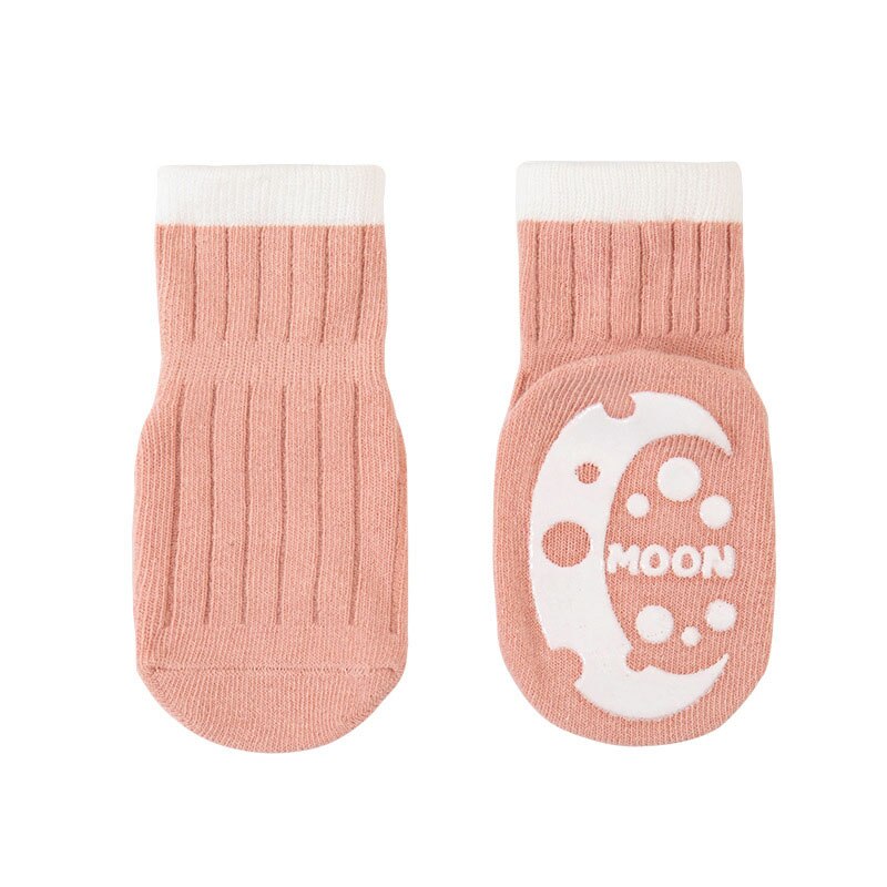 Silicone Sole Newborn Baby Socks Cartoon Spring Summer Baby Boys Girls Short Socks Casual Infant Toddler Anti-Slip Floor Socks: pink