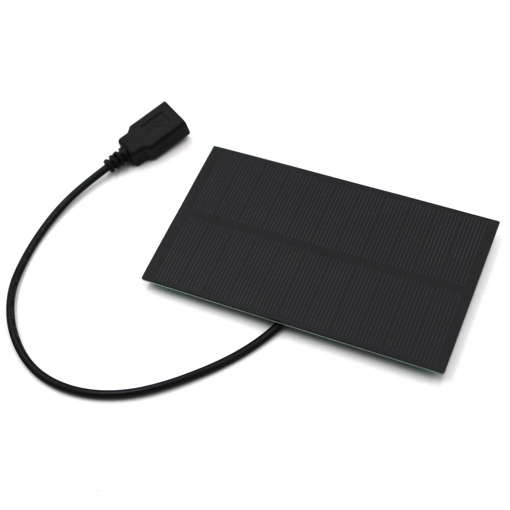 5V 300mA Output Usb Solar Battery Charger Usb Vrouwelijke Poort 5.5V 1.65W Laadregelaar Zonnepaneel 3.7V 18650