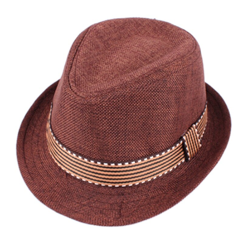 JW – chapeaux de soleil pour enfants, casquette Fedoras de Style Jazz britannique pour garçons et filles: Coffee