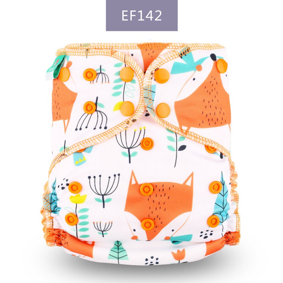 Elinfant Super Soft Baby Hybird A12 Cloth Diaper Waterproof Washable Adjustable Double Strength Suction Fit All 3kg~15kg Baby: EF142-cloth diaper