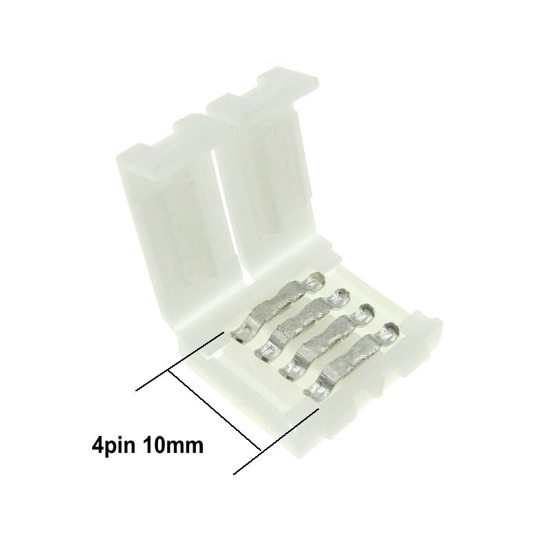Led strip stik 2 pin 8mm / 10mm 4 pin 10mm 5 pin 10mm stik clip 5 stk/parti til enkelt farve/ rgb rgbw strip lys