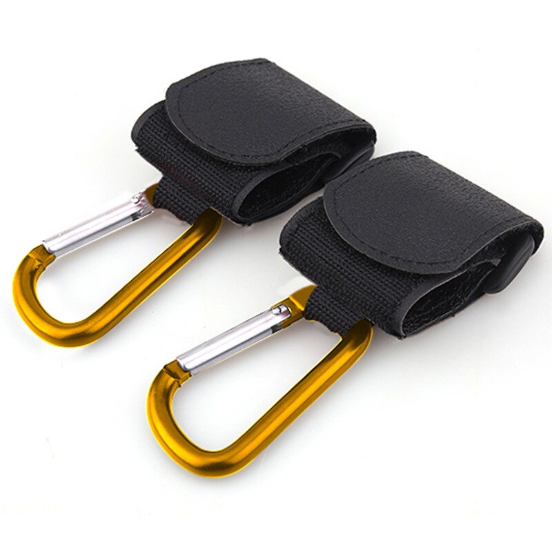 2 stuks/partij kinderwagenaccessoires multifunctionele baby bebes kinderwagen autohaak boodschappenwagen rekwisieten hanger metalen handige haak: Geel