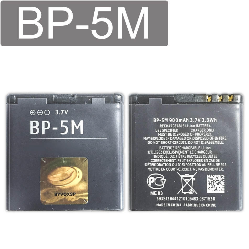 BP-5M Telefoon Batterij Voor Nokia 6220 Classic 6500 Slide 8600 Luna 6110 Navigator 5610 5700 6500 S 7390