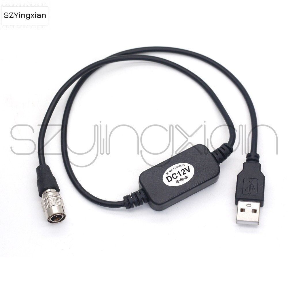 Sound equipment 664/688 zoom f4/f8 power cord, Boost 12V USB to Hirose 4pin, can be powered by a mobile power supply 60cm