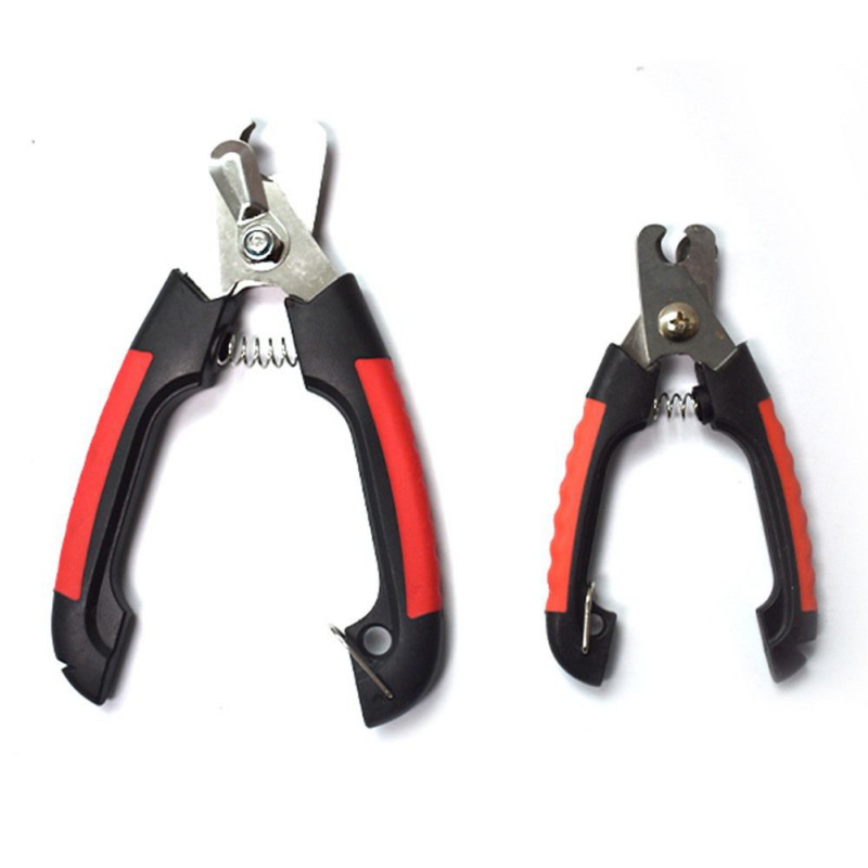 Stainless Steel Grooming Scissors Nail Clipper with Hanger Cat Dog Claw Cleaning Grooming Scissor with Spring Device