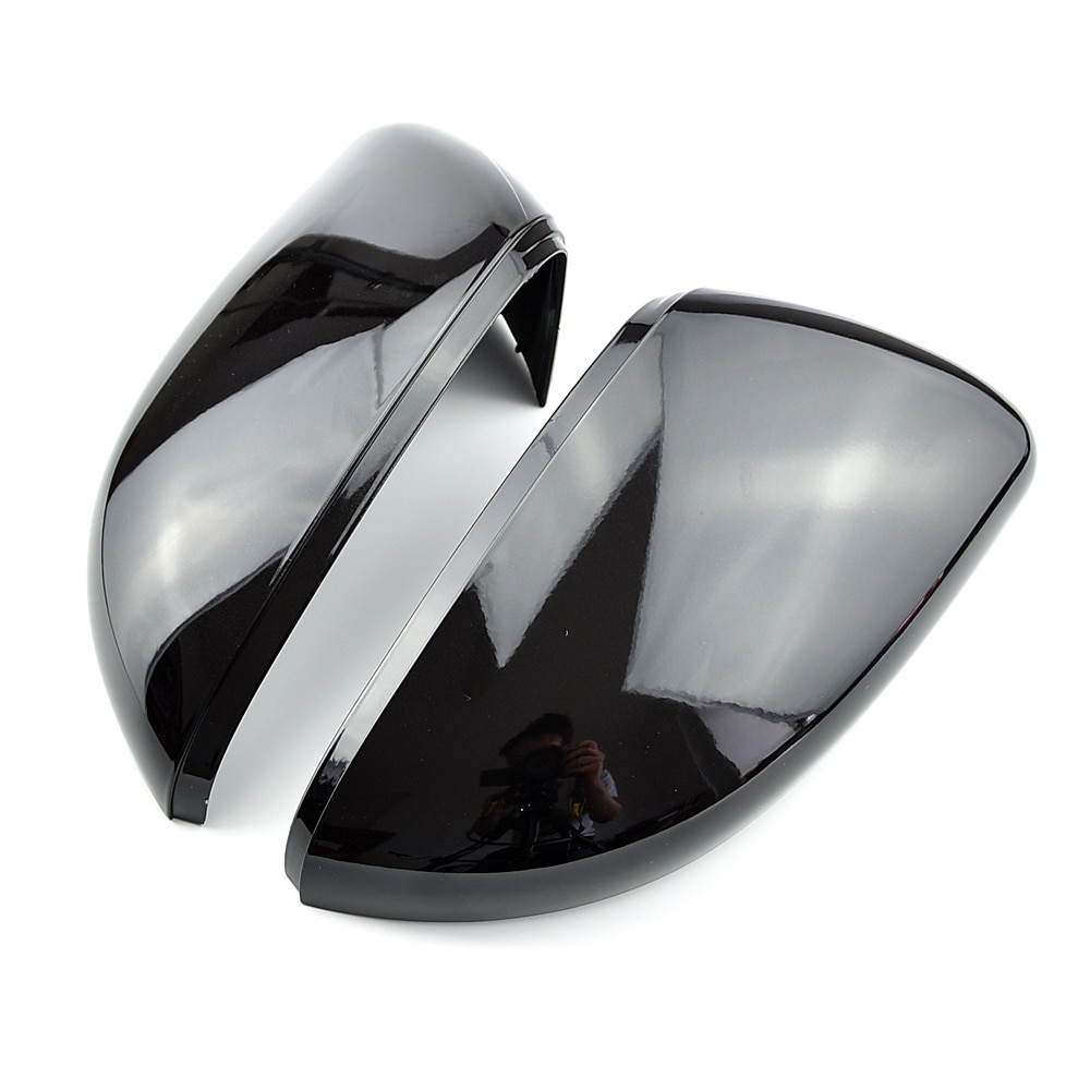 1 Paar Gloss Black Carbon Black Wing Deur Achteruitkijkspiegel Cover Voor Vw Touran Golf Mk6