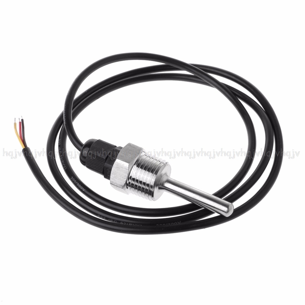 DS18B20 Sensor de temperatura Digital G1/2 "sonda de rosca DIA = 7mm Cable de 3 núcleos SUS304 JUN16