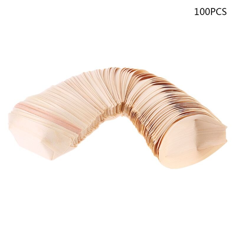 100 pieces wooden disposable serving trays Food Tray Sushi Boat to display and host special event party Cafe Dessert