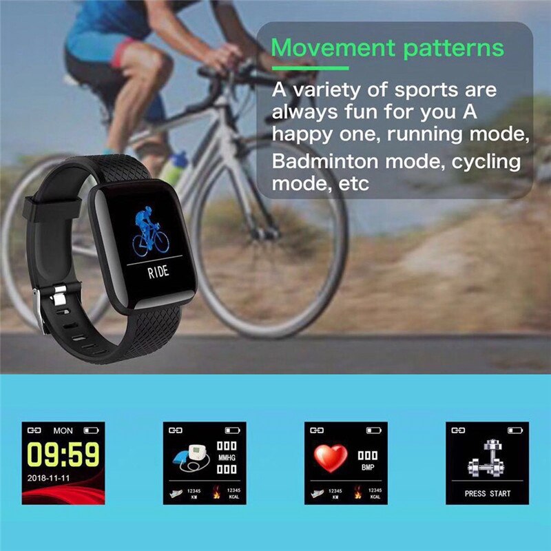 Smart Stappenteller Bloeddrukmeting Waterdichte Fitness Tracker Horloge Hartslagmeter Stappenteller Vrouwen Mannen