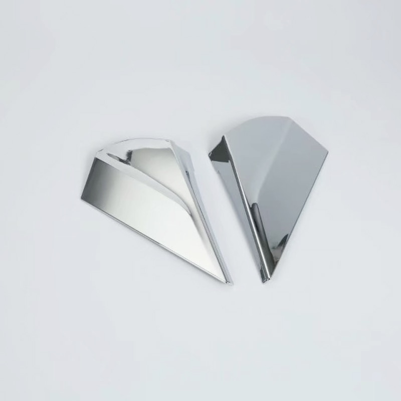 Car Styling 2PCS ABS Chromed Rear Spoiler Triangle Decorative Cover Trim For Toyota C-HR CHR