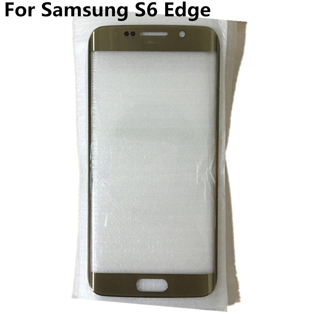 For Samsung Galaxy S6 Edge G925 G925F LCD display outer touch panel screen glass replacement Front Glass Lens