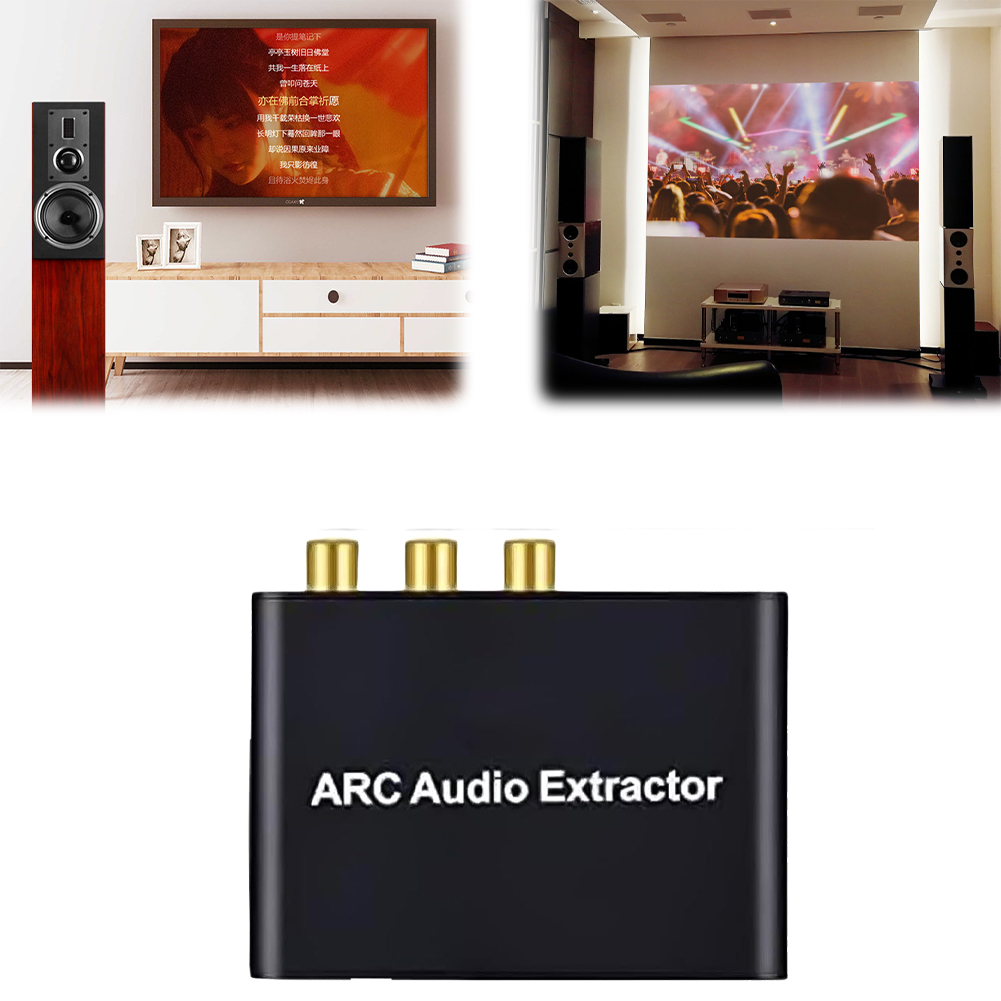 HDMI-compatibele ARC Audio Extractor ARC naar SPDIF Coaxiale L/R Stereo 3,5 mm Jack Audio Adapter voor HDTV Soundbar Versterker
