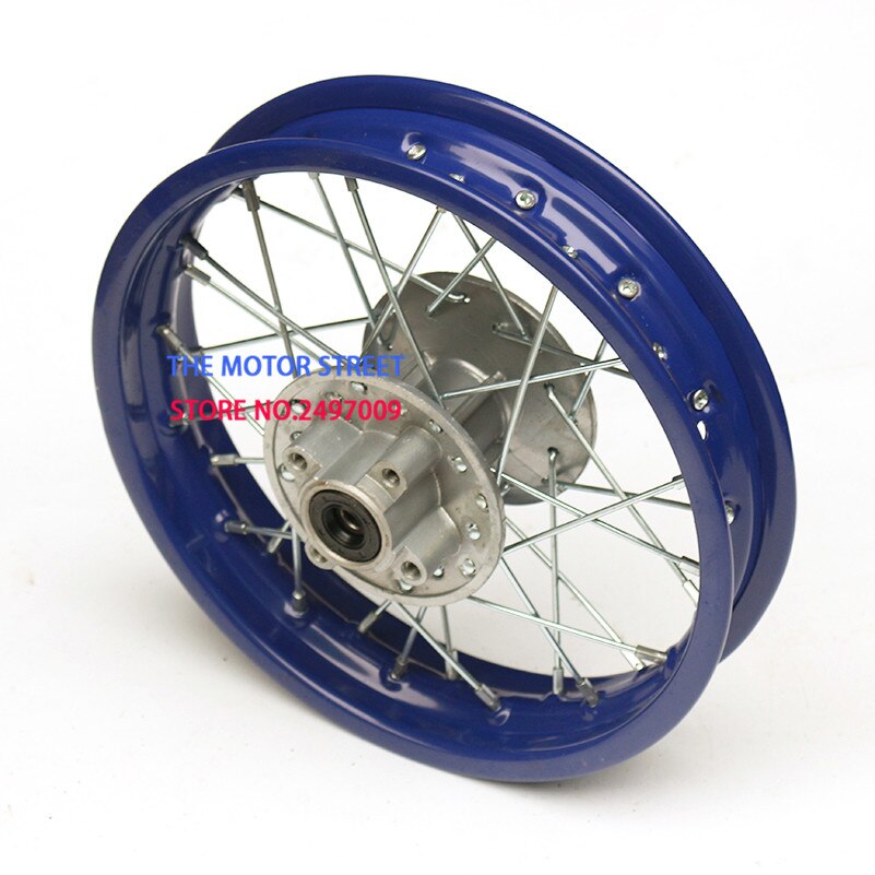 Dirt Pit Bike-fer arrière en acier 1.85-16 pouces | Jantes noires, or, rouge, bleu vert pour KLX Apollo, bonne: blue