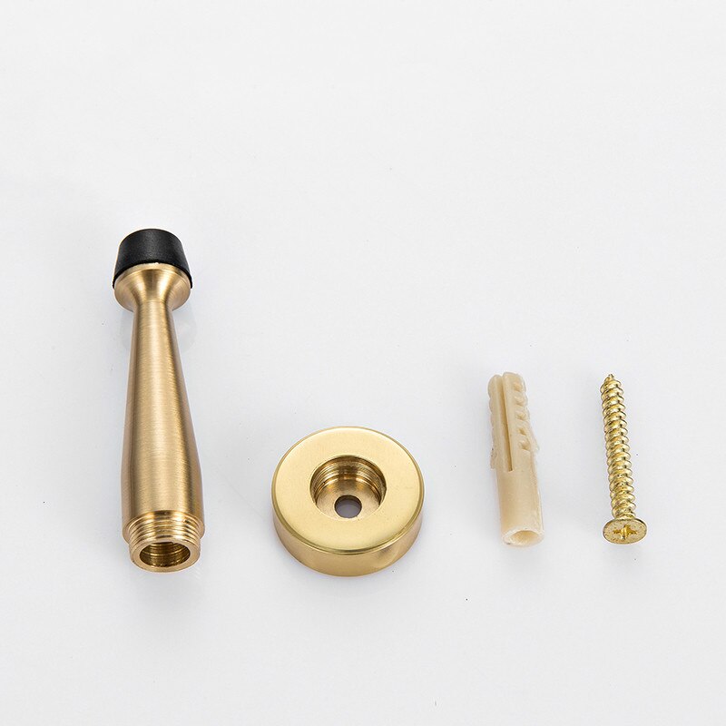 JD Brass Door Stopper Bathroom Door Stop Heavy Duty Floor Wall Mount Bumper Non-magnetic Door Holder Catch Door Hardware