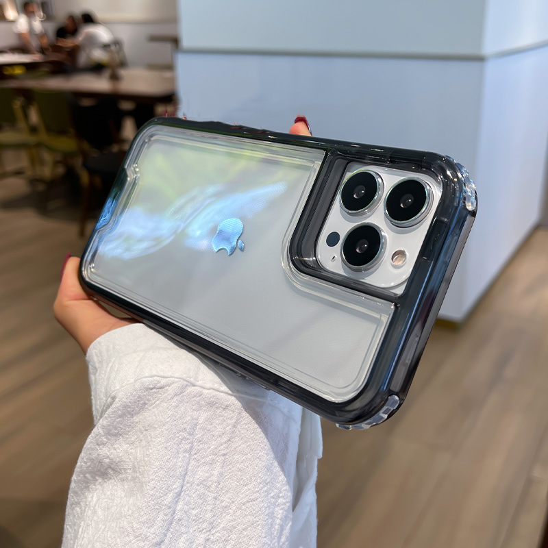 2 In 1 Transparant Dik Frame Robuust Telefoonhoesje Voor Iphone 15 14 13 12 11 Pro Max Volledige Dekking Schokbestendige Harde Pantser Achterkant