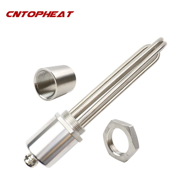 Stainless Steel 220v/380v DN40 47mm Thread Electric Immersion Heating Element Water Heater 3kw/4.5kw/6kw/9kw/12kw: 12KW 400mm / Heater nut thread